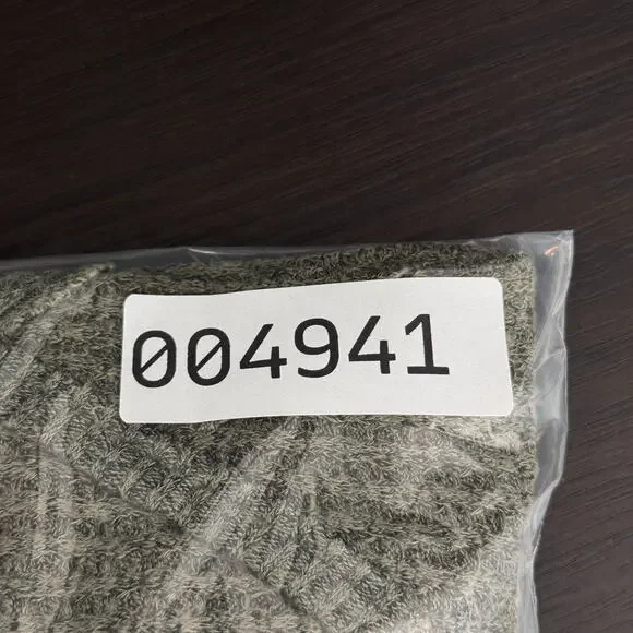 Free People Santa Clara Thermal Top Women Small Oversize Waffle Knit Vneck Green - Picture 10 of 10